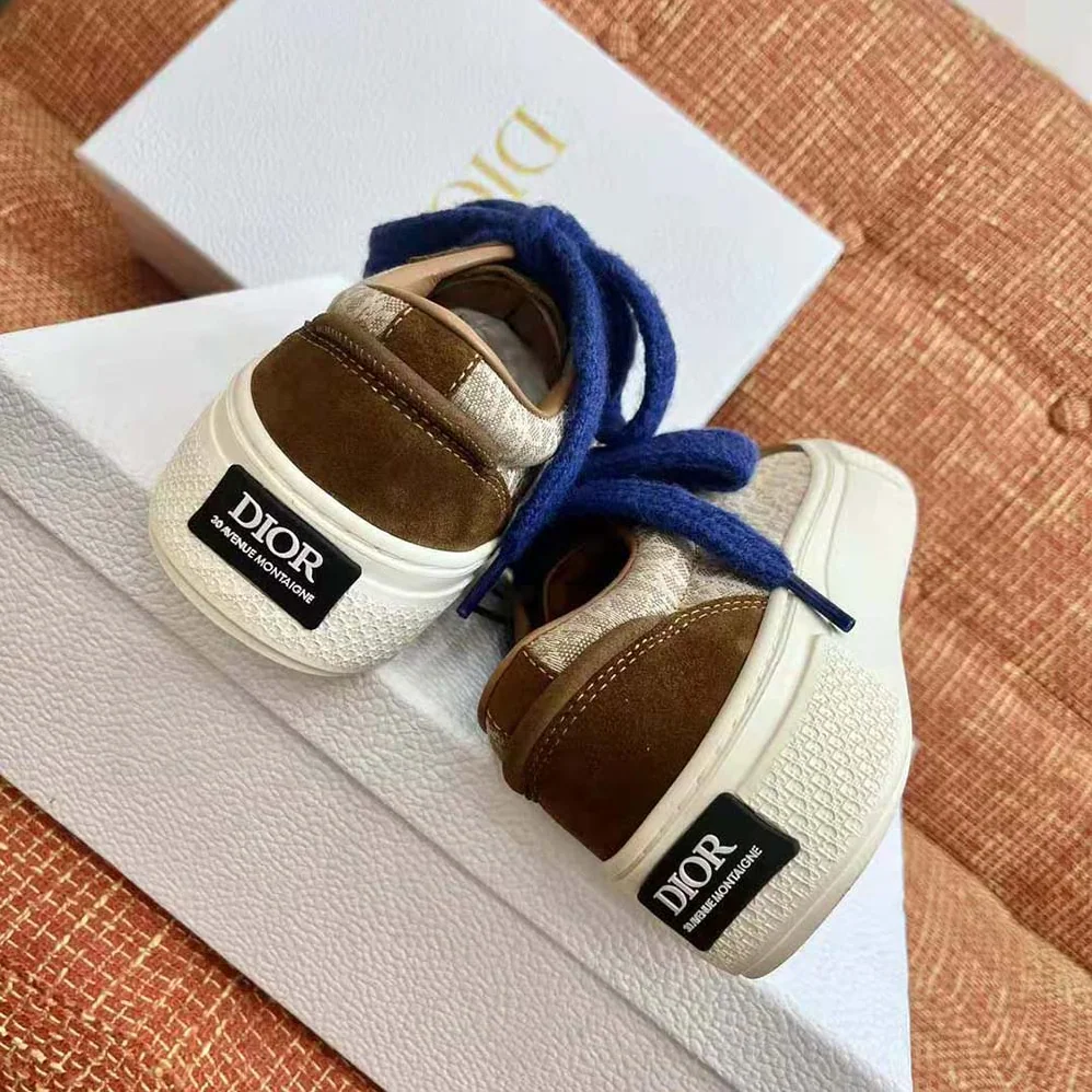 Dior B33 Sneaker Brown and Cream Dior Oblique Jacquard and Brown Suede for Men Dior B33 Sneaker Brown and Cream Dior Oblique Jacquard and Brown Suede for Men