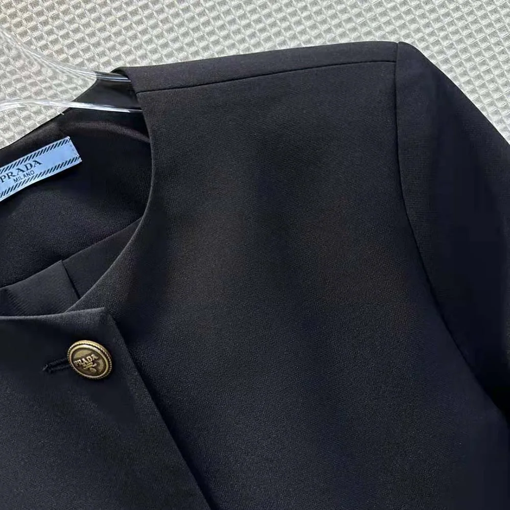 Prada Single for Women in Breasted Tricotine Jacket Prada Single for Women in Breasted Tricotine Jacket