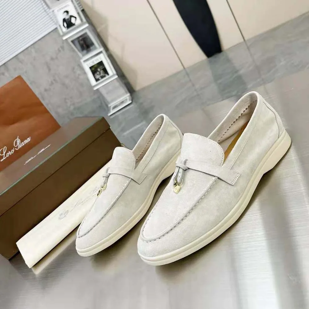 Loro Piana Summer Charms Walk Loafers for Unisex in White
