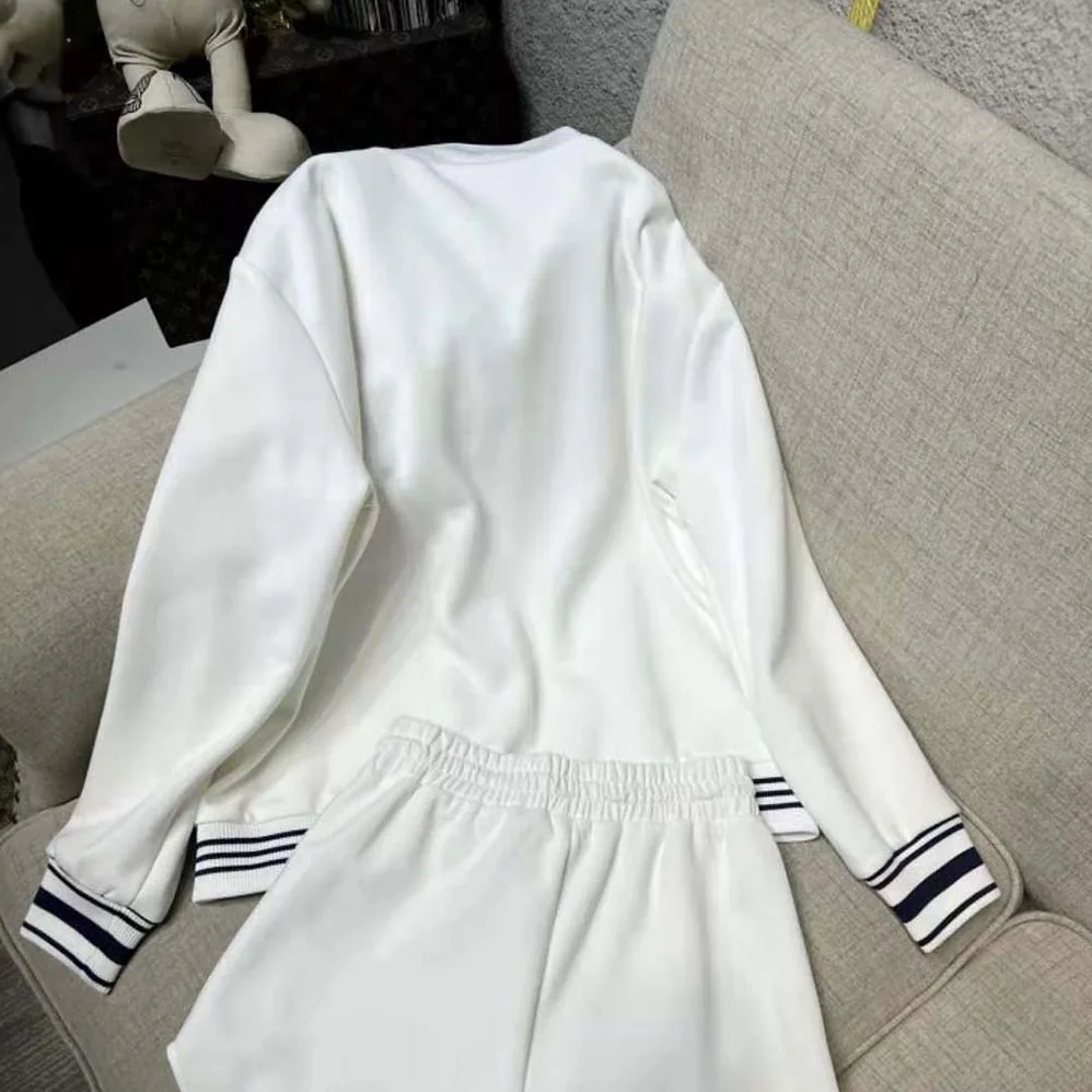 Celine Athletic Shorts in Double Face Jersey for Women in White