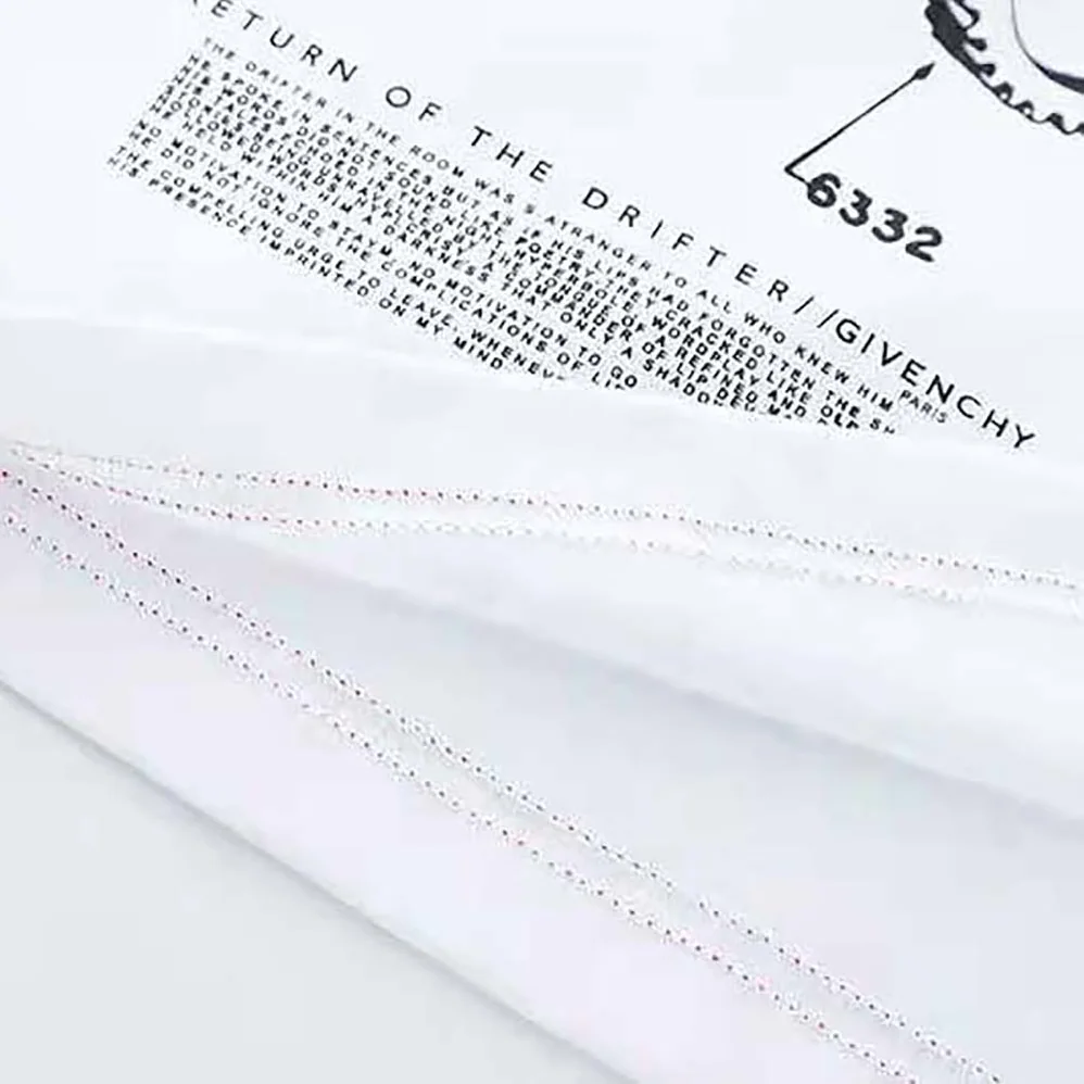Givenchy Schematics T-shirt with Red GIVENCHY Signature on the Chest for Women in White Givenchy Schematics T-shirt with Red GIVENCHY Signature on the Chest for Women in White