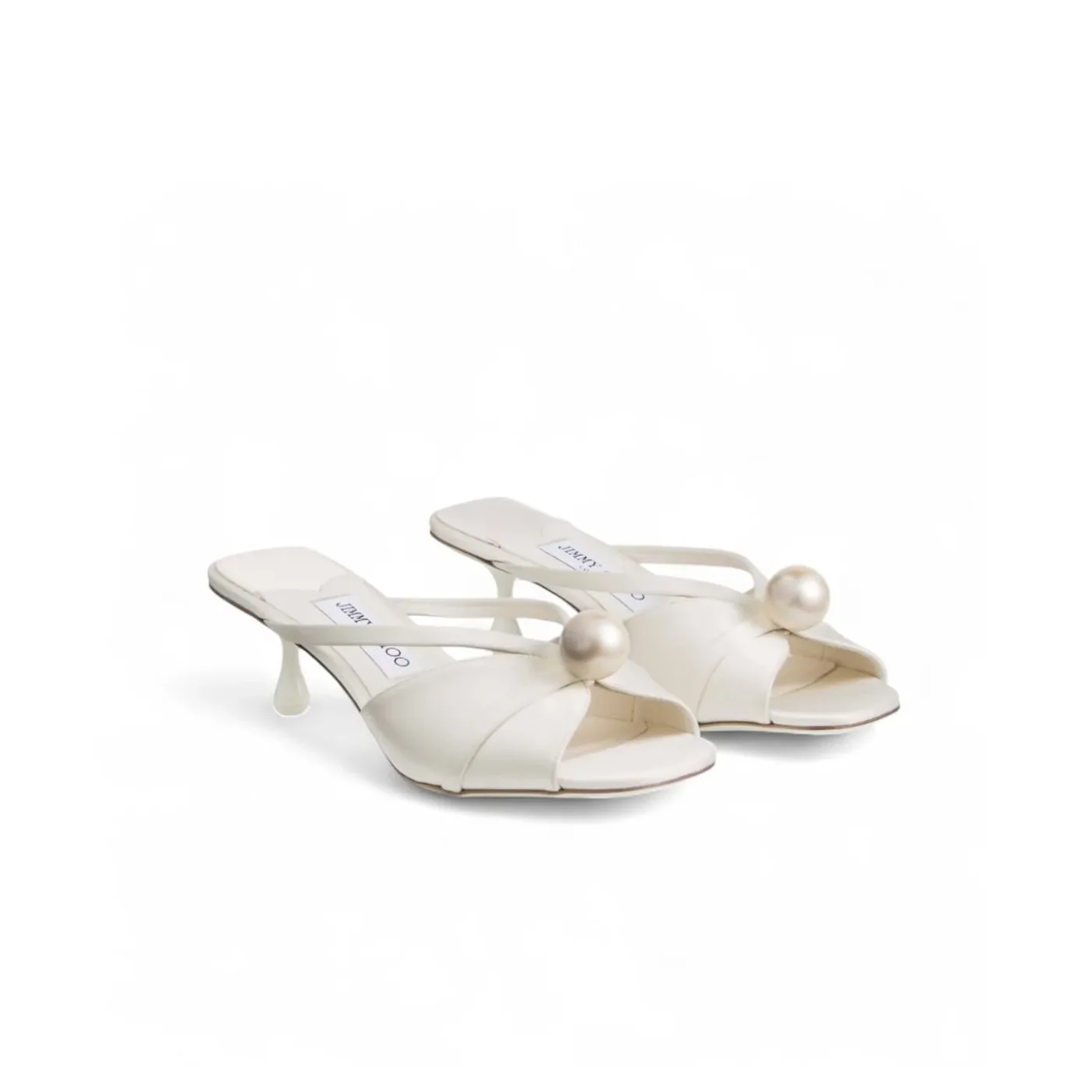Jimmy Choo Siva Mule 50 Ivory/White SIVAMULE50AOD