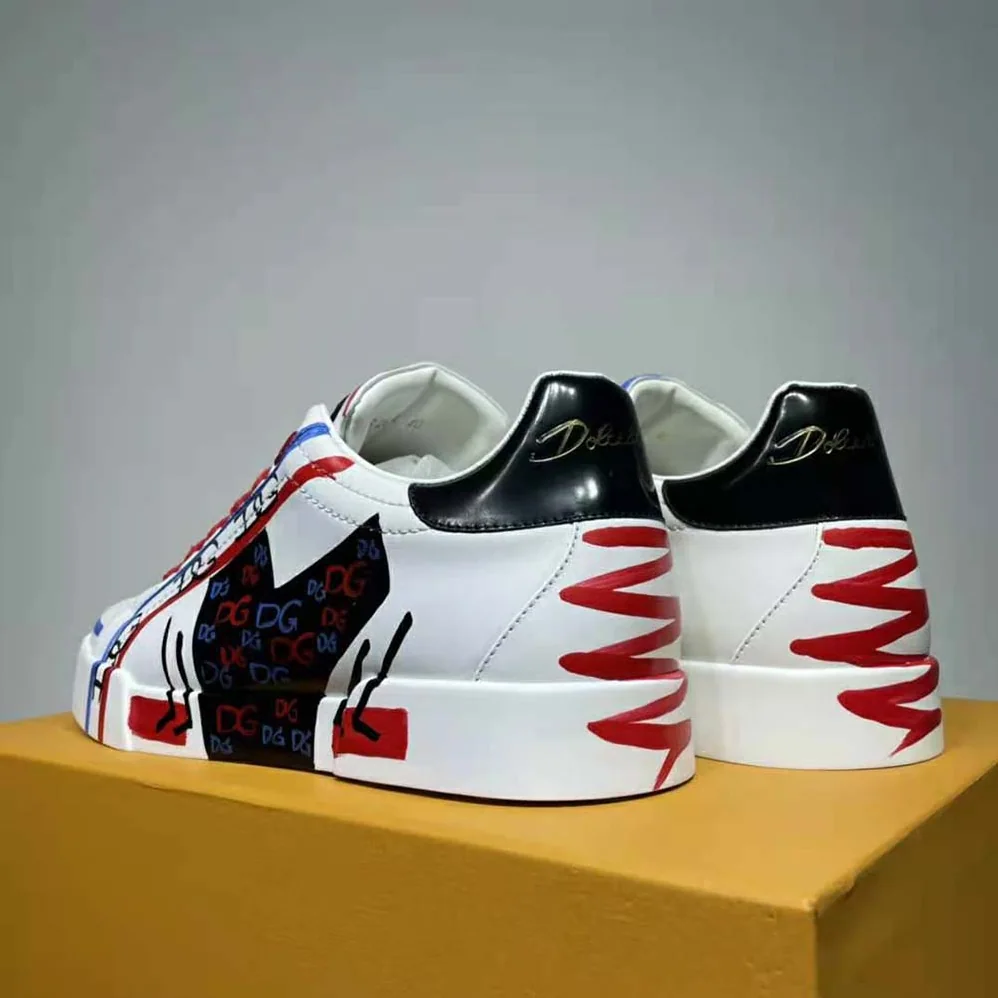 Dolce Gabbana D&G Limited Edition Portofino Sneakers for Men in Blue Dolce Gabbana D&G Limited Edition Portofino Sneakers for Men in Blue