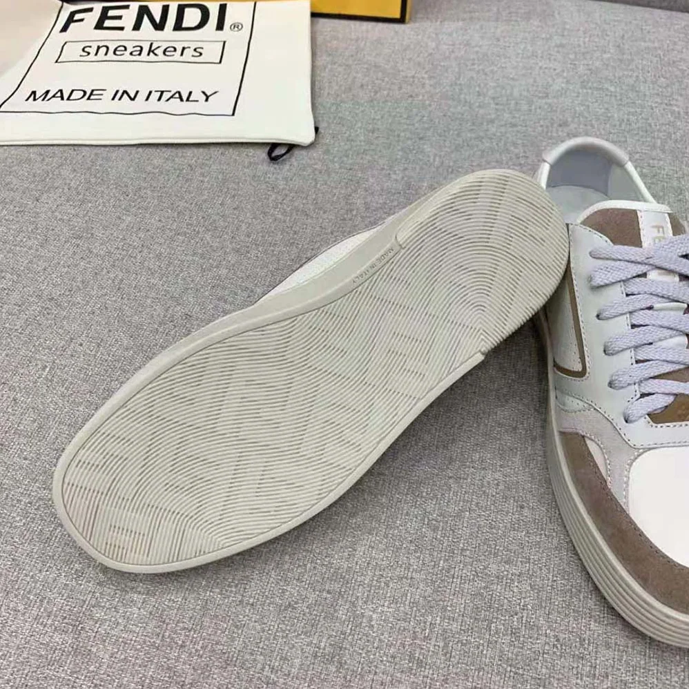 Fendi Step Beige Leather Low for Men in tops Fendi Step Beige Leather Low for Men in tops