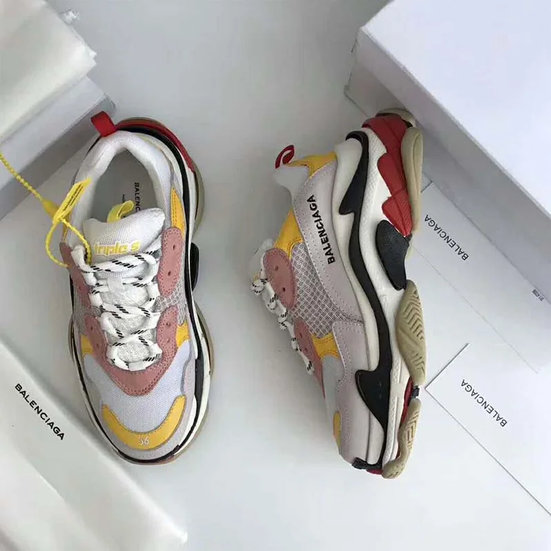 Balenciaga Shoes Triple S Trainers 10mm Heel for Unisex in Pink Balenciaga Shoes Triple S Trainers 10mm Heel for Unisex in Pink
