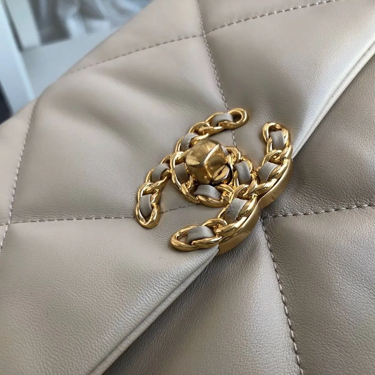 Chanel 19 Flap Bag Crossbody in Beige