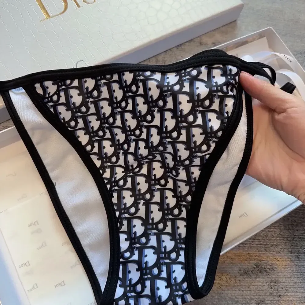 Dior Bikini Top / Bottom Blue Dior Oblique Technical Fabric for Women