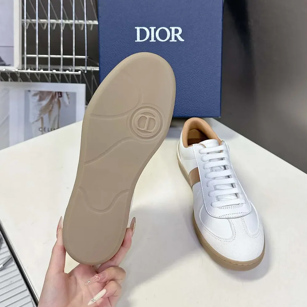 Dior B01 Matchpoint Sneaker Cognac and White Smooth Calfskin with White Suede for Men Dior B01 Matchpoint Sneaker Cognac and White Smooth Calfskin with White Suede for Men