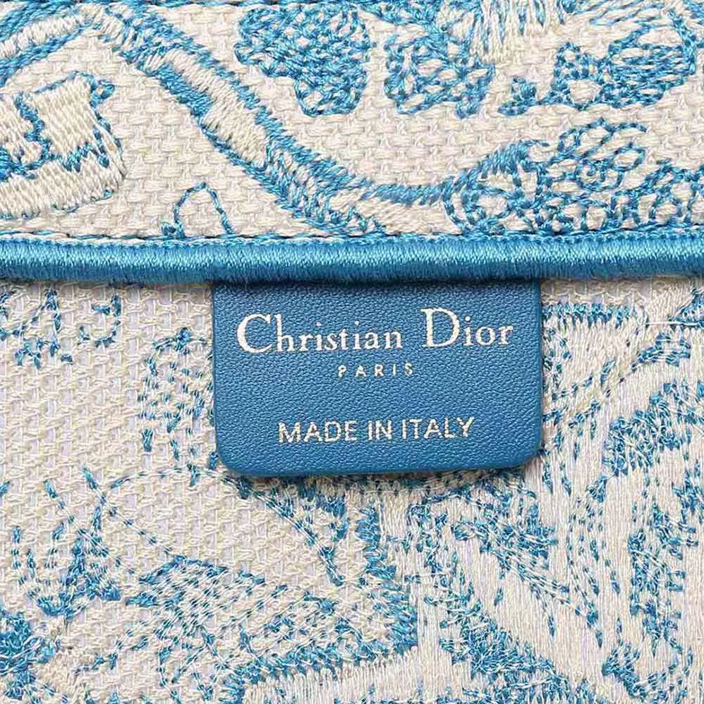 Dior Small Dior Book Tote Cornflower Blue Toile de Jouy Embroidery for Women Dior Small Dior Book Tote Cornflower Blue Toile de Jouy Embroidery for Women