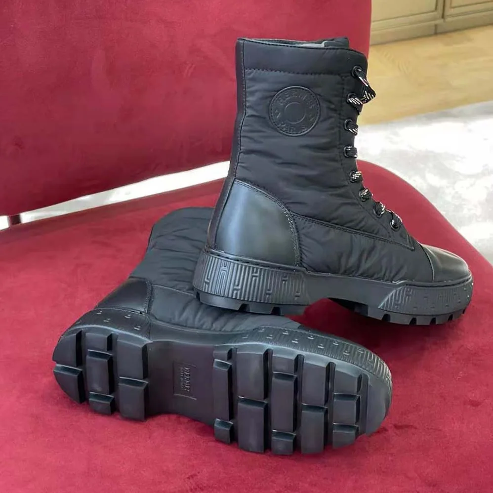 Hermes Fresh Ankle Boot in Quilted Parachute Fabric and Calfskin with Rubber Sole for Women Hermes Fresh Ankle Boot in Quilted Parachute Fabric and Calfskin with Rubber Sole for Women