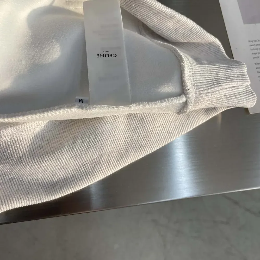 Celine Loose Hoodie in Cotton Fleece for Women in White