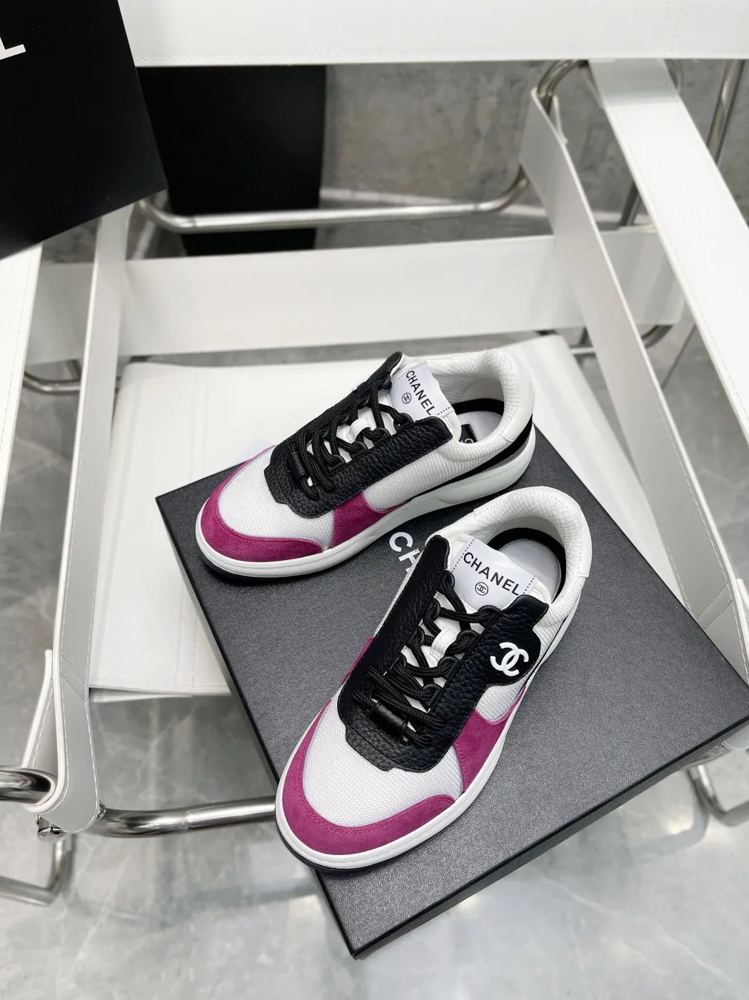 Chanel Sneakers White/Rosy , Shoes
