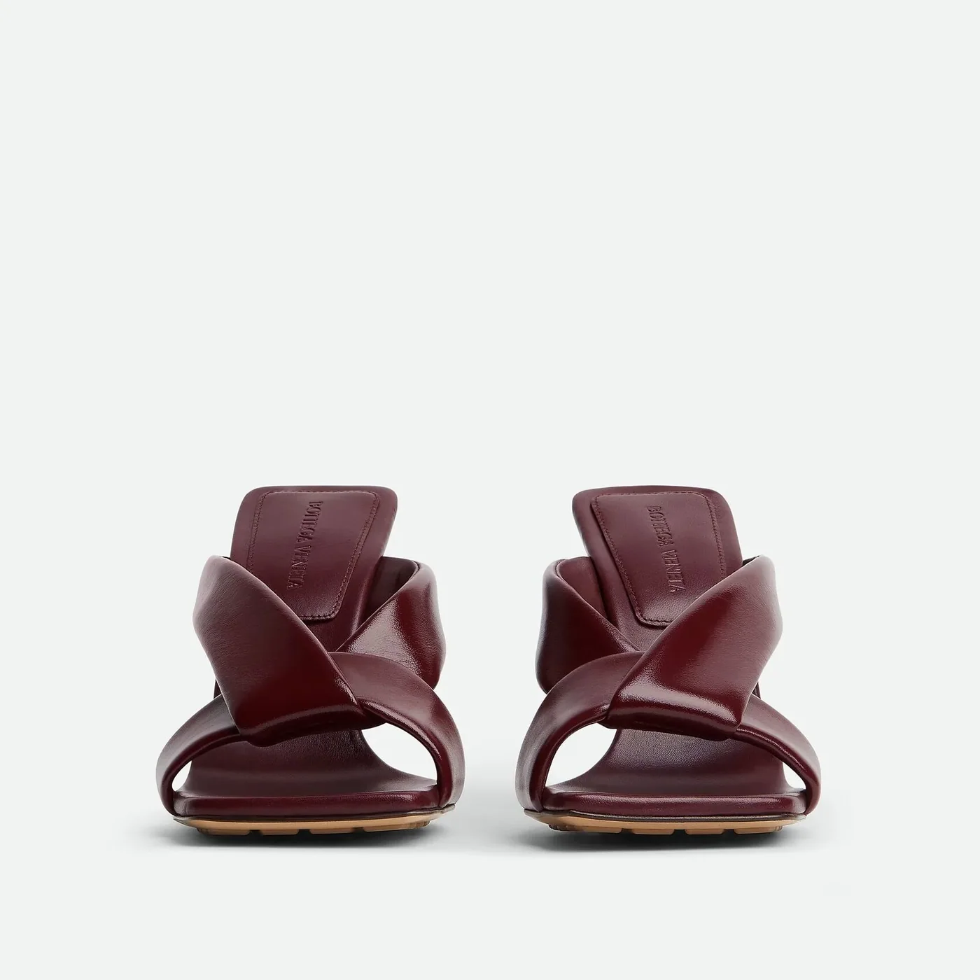 Bottega Veneta Riva Mule High Heel Seashell Bottega Veneta Riva Mule High Heel Seashell