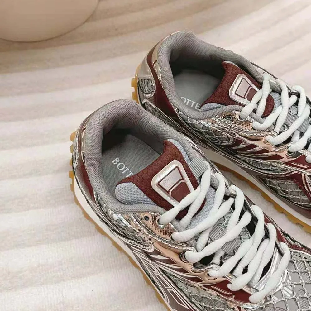 Bottega Veneta Technical Fabric Lace-up Orbit Sneaker for Unisex in Maroon