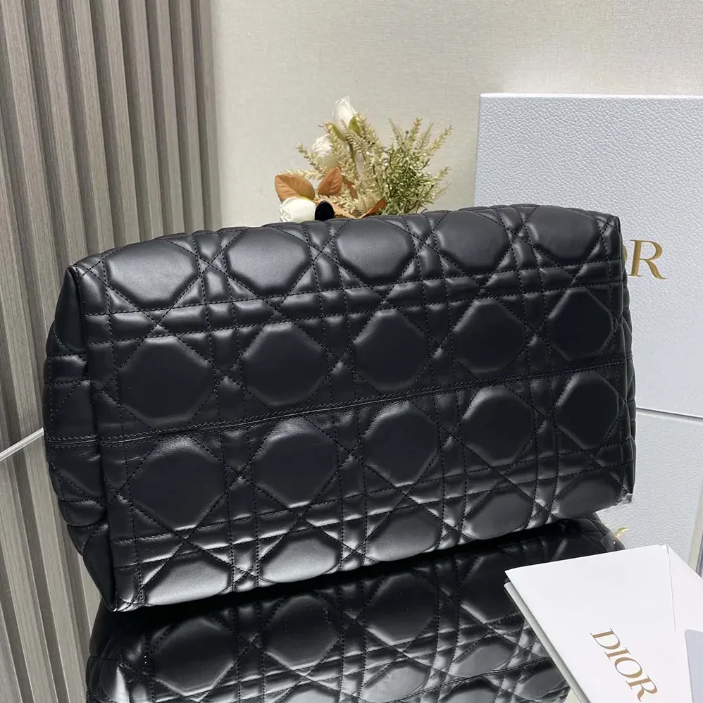 Dior Large Dior Toujours Bag Black Macrocannage Calfskin for Women Dior Large Dior Toujours Bag Black Macrocannage Calfskin for Women