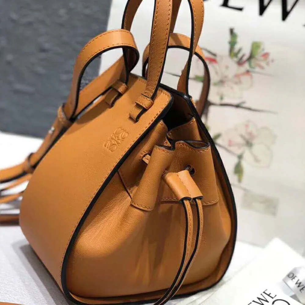 Loewe Hammock Small Bag in Soft Grained Calf for Women in Brown