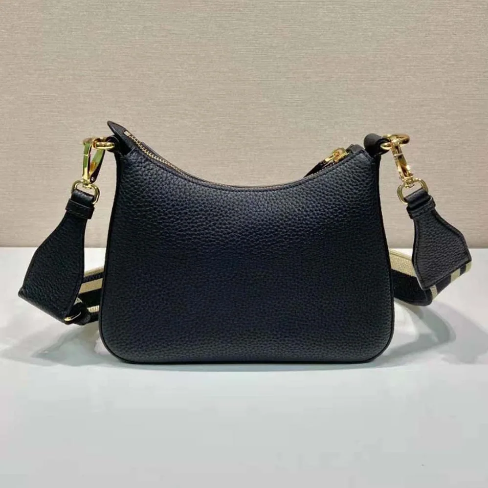 Prada Leather Shoulder Bag for Women in Black