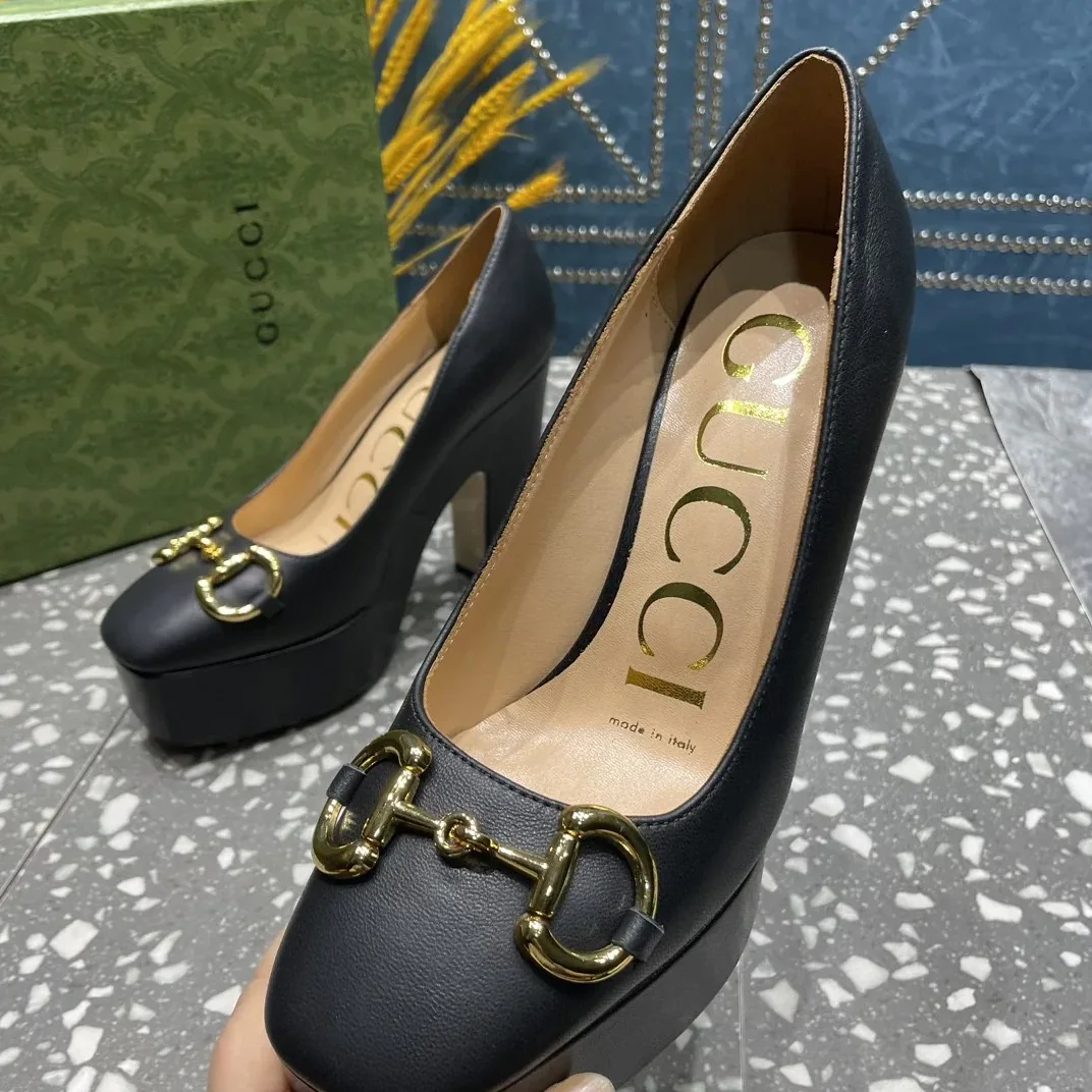 Gucci High Heel Pump With Horsebit Black Gucci High Heel Pump With Horsebit Black
