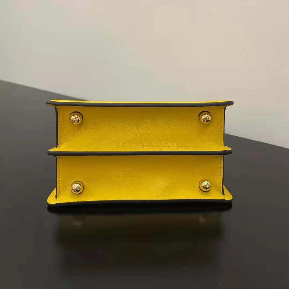 Fendi Peekaboo ISeeU Petite Yellow Padded Nappa Leather Bag for Women