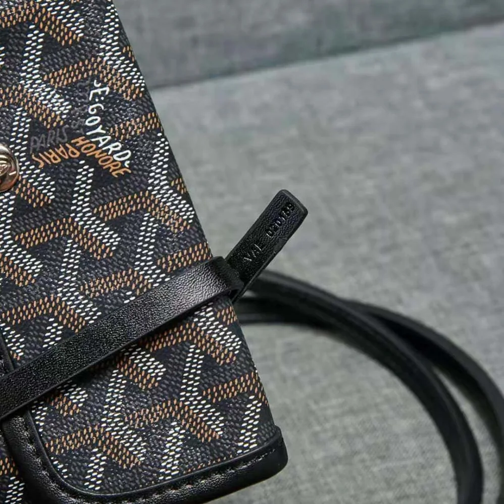 Goyard Sac Artois MM in Goyardine Canvas & Chevroches Calfskin for Women in Black