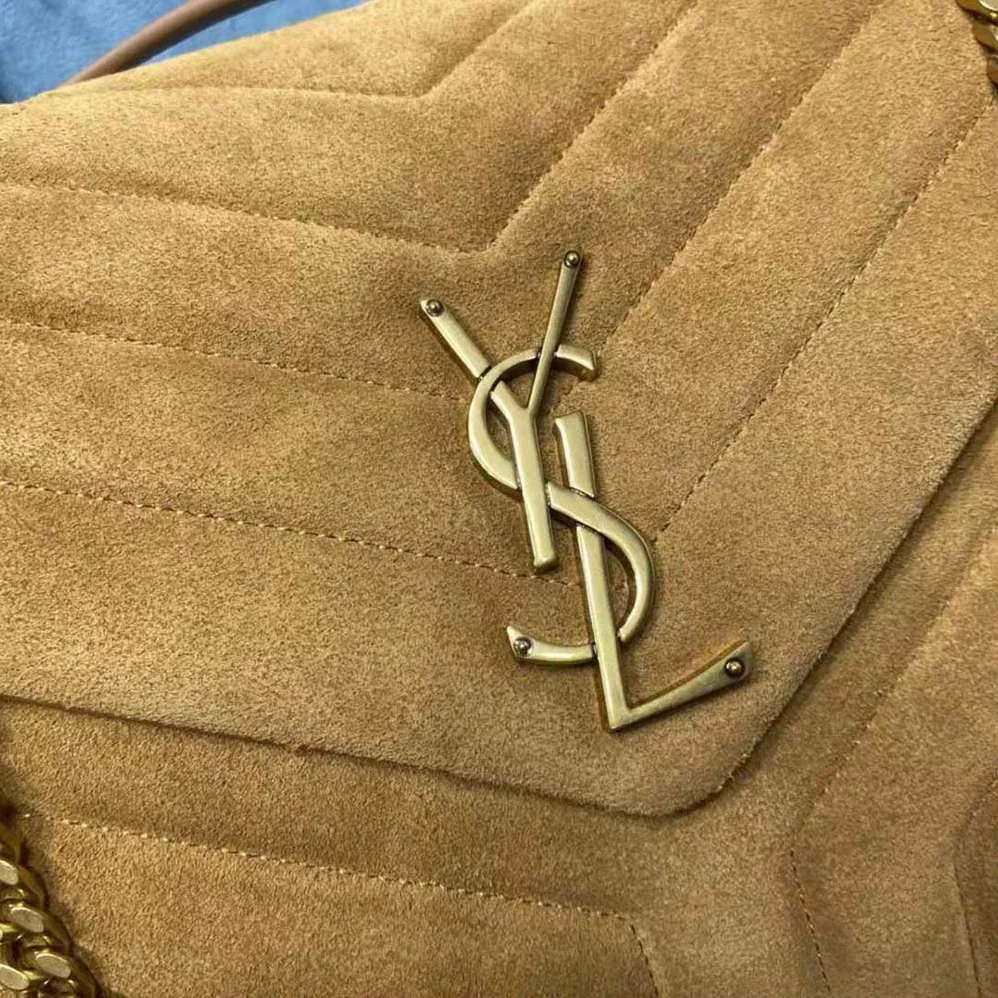 Saint Laurent YSL Loulou Medium Bag in Y for Women in Quilted Suede