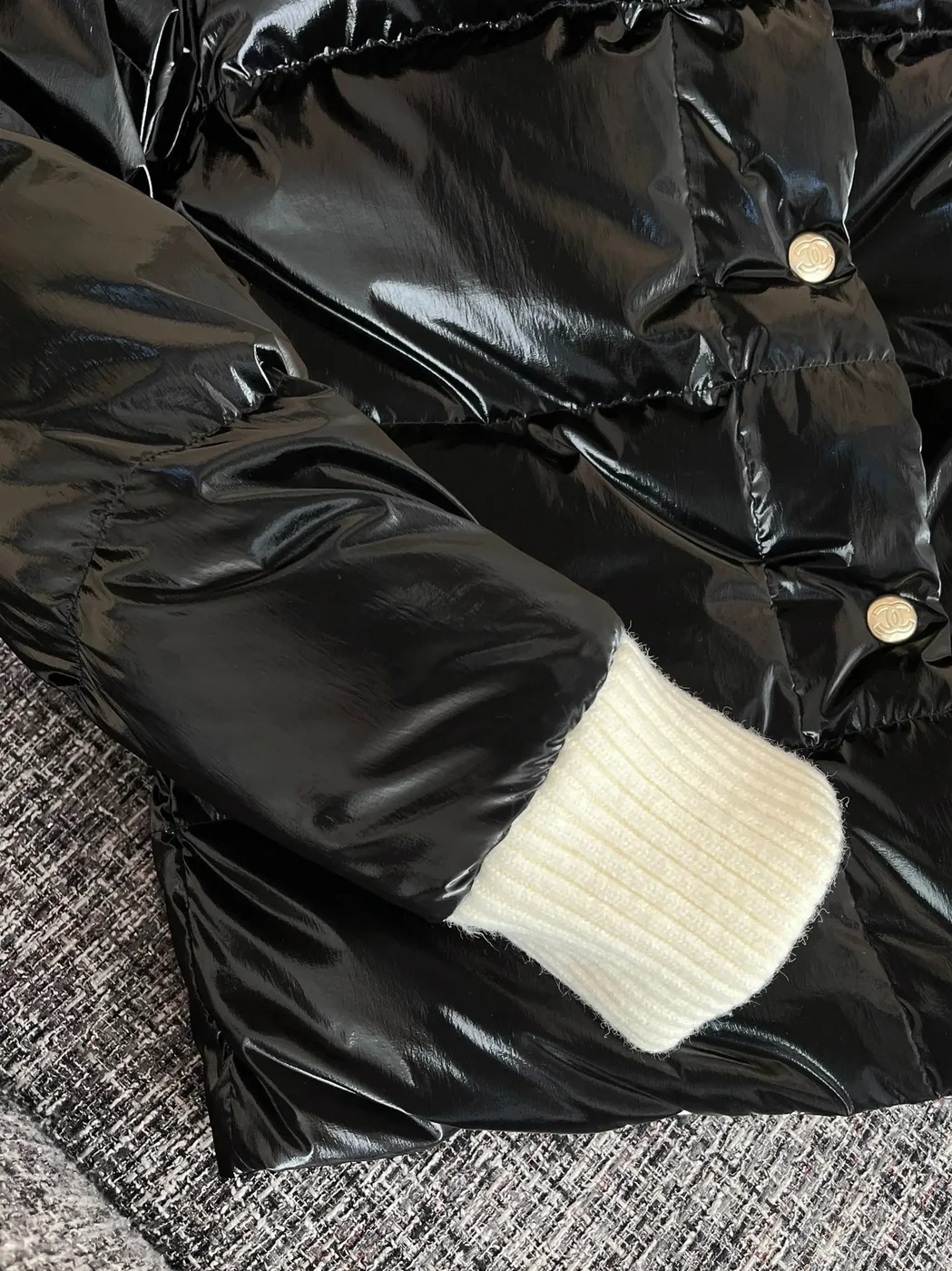 Chanel Puffer Coat Black Chanel Puffer Coat Black