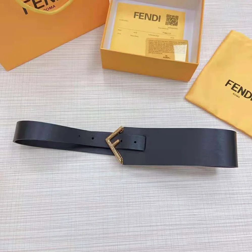 Fendi Black Leather Belt for Women Fendi Black Leather Belt for Women