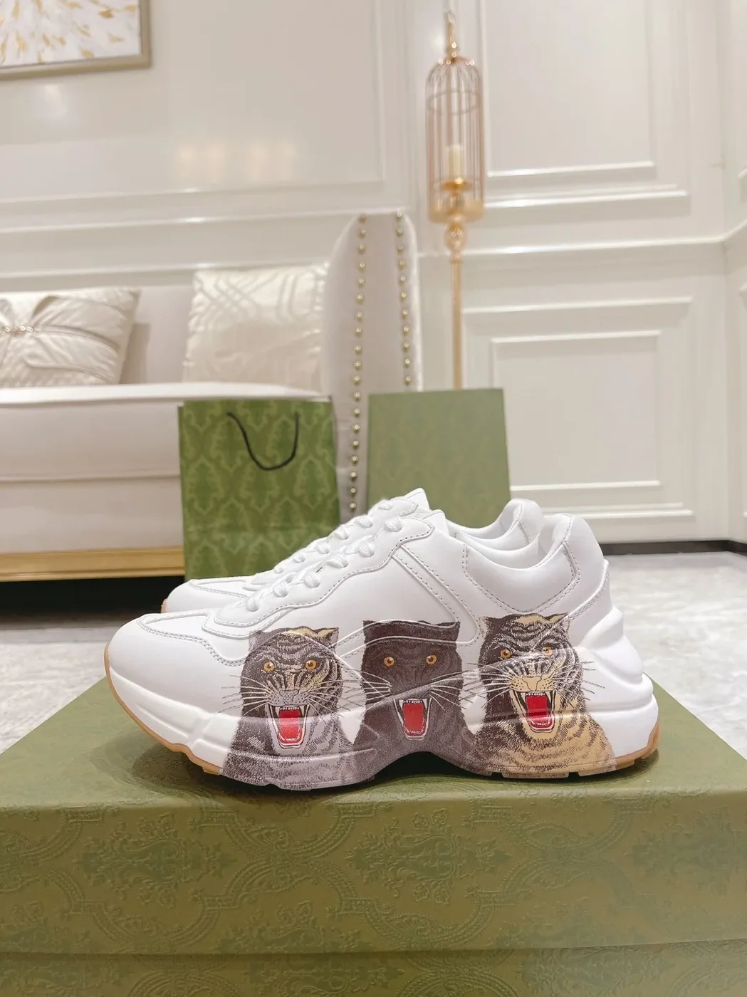 Gucci Rhyton Tiger Sneaker White