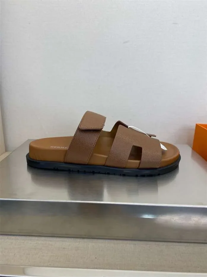 Hermes Chypre Sandal Dark Brown Hermes Chypre Sandal Dark Brown