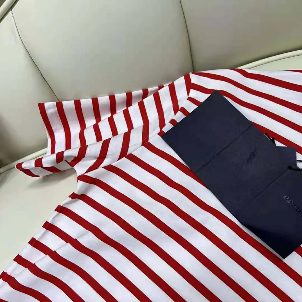 Prada Printed Interlock T-shirt for Women in Red