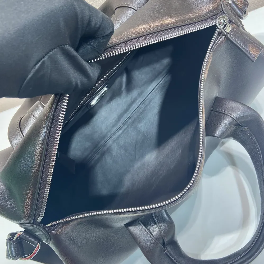 Prada Small Nappa Leather Duffle Bag for Unisex in Dark Brown