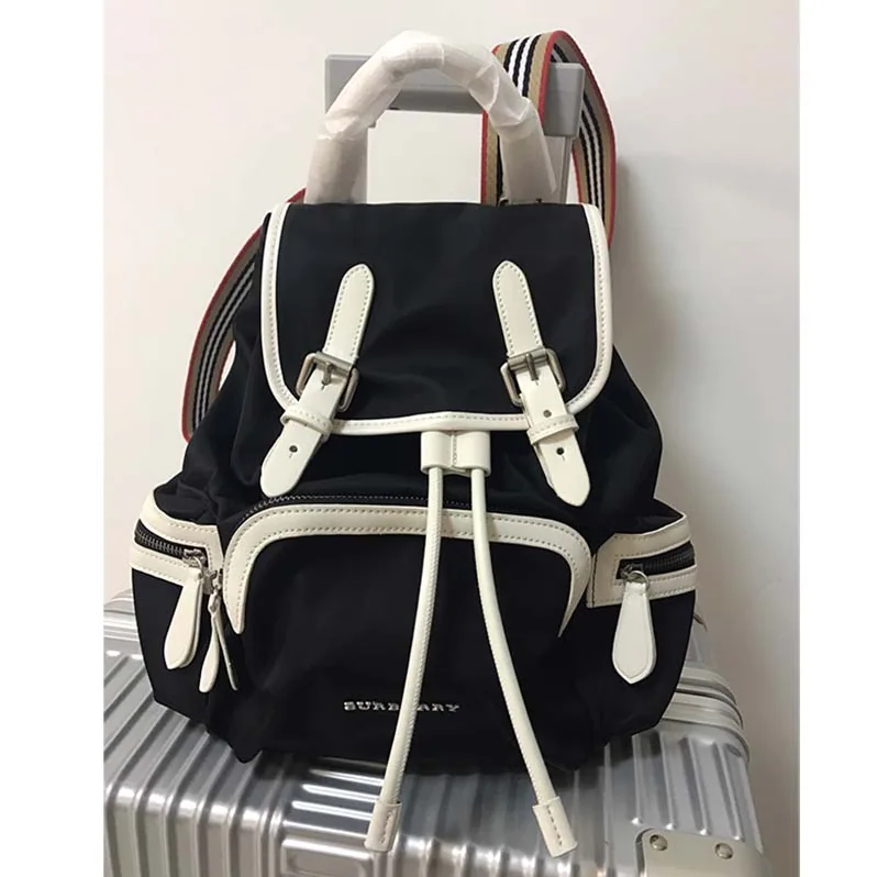 Burberry The Medium Rucksack in Technical Nylon and Leather for Unisex Burberry The Medium Rucksack in Technical Nylon and Leather for Unisex