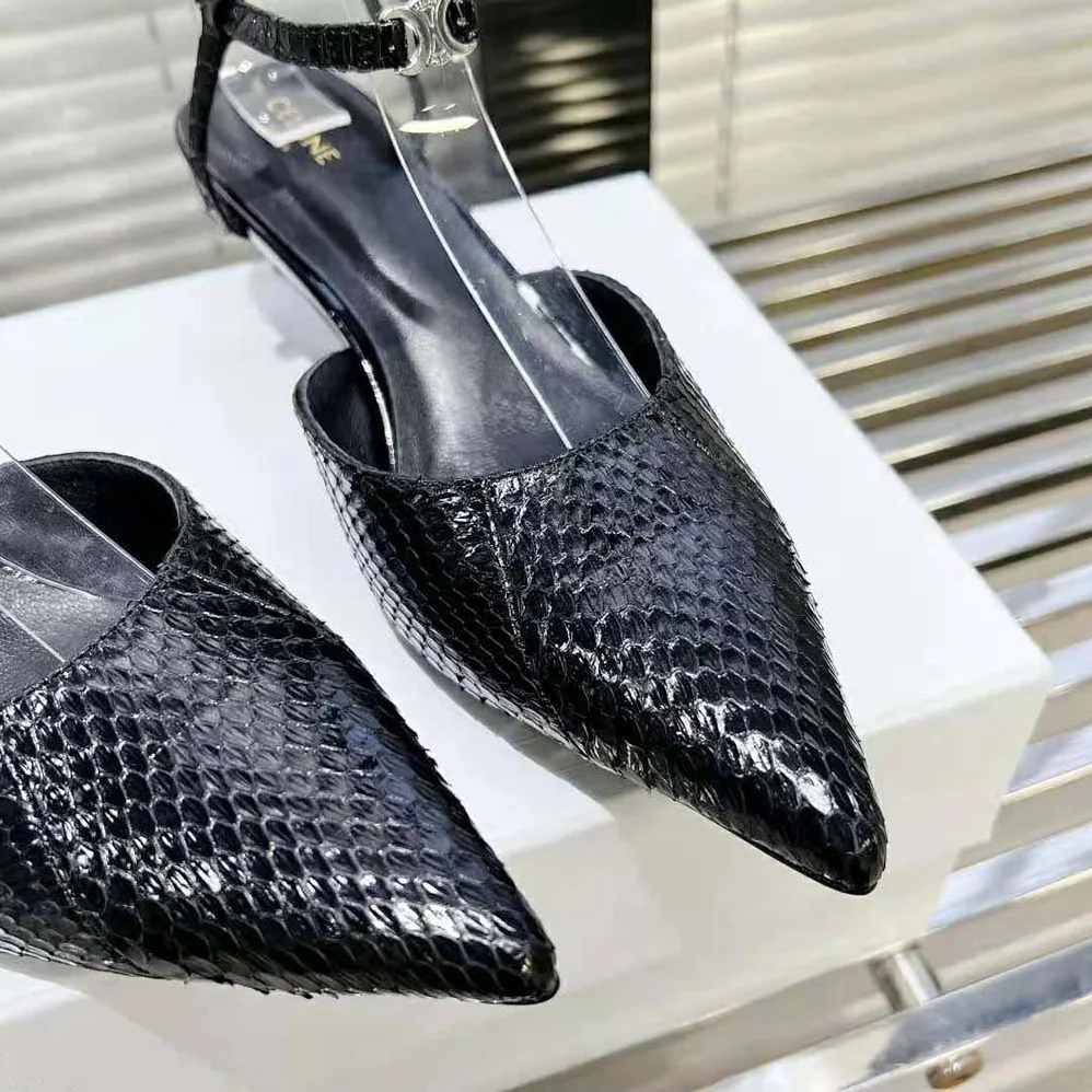 Celine Kitten in Sequins and Calfskin for Women in Black
