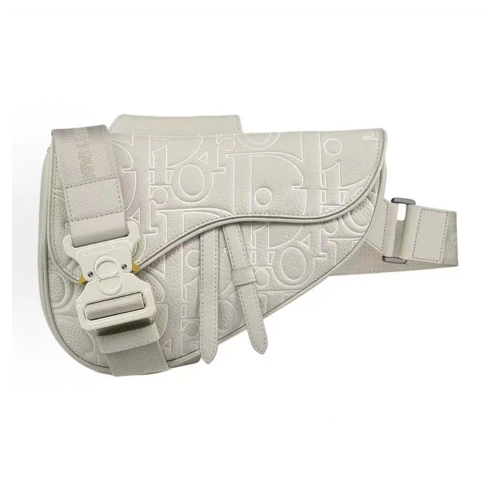 Dior Saddle Bag Beige Dior Gravity Outline Leather and Beige Grained Calfskin for Men Dior Saddle Bag Beige Dior Gravity Outline Leather and Beige Grained Calfskin for Men