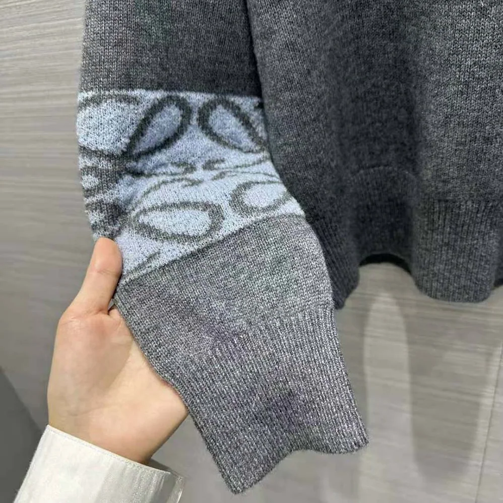 Loewe Sweater in Wool for Men in Gray Loewe Sweater in Wool for Men in Gray