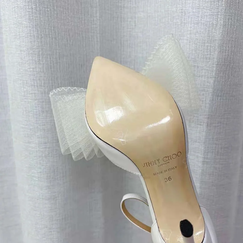 Jimmy Choo Averly 100 Latte Pumps with Asymmetric Grosgrain Mesh Fascinator Bows for Women Jimmy Choo Averly 100 Latte Pumps with Asymmetric Grosgrain Mesh Fascinator Bows for Women