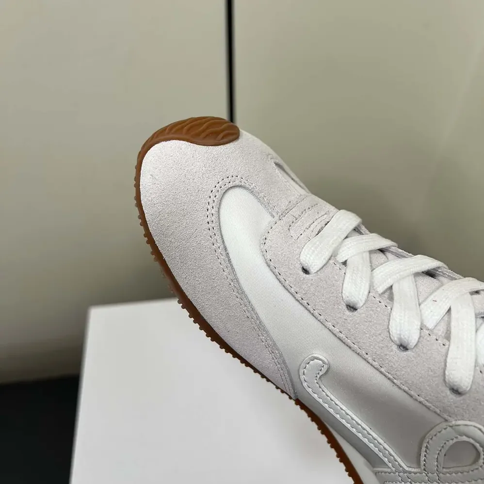 Loewe Ballet Runner 2.0 High-top in Nylon and Calfskin for Unisex in White