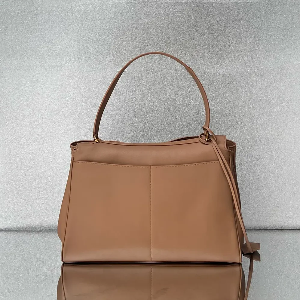 Balenciaga Rodeo Handbag Large In latte Smooth Calfskin Aged for Women in gold Hardware