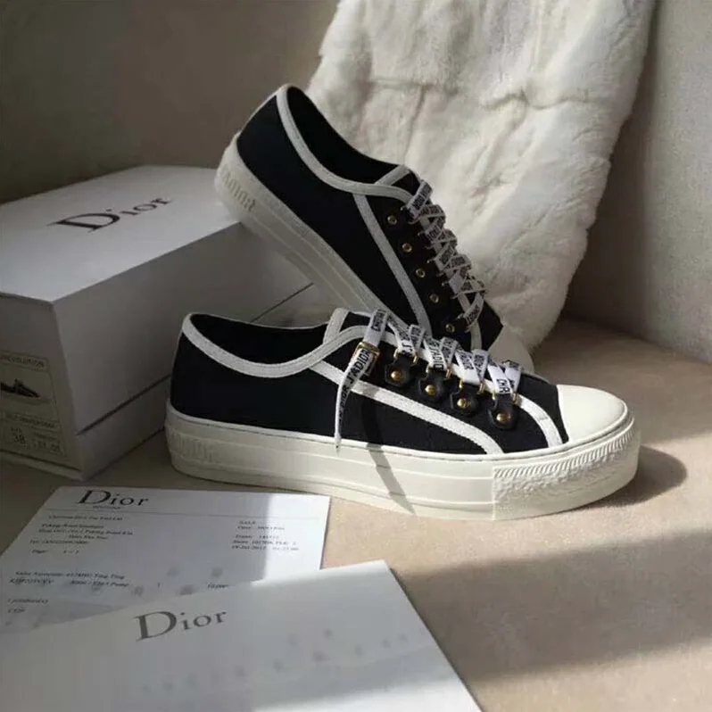 Dior Shoes Low-Top Trainer in Canvas for Women in Black