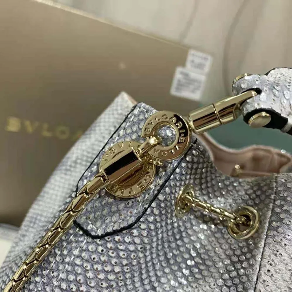 Bvlgari Serpenti Forever Bucket Bag for Women in Silver Bvlgari Serpenti Forever Bucket Bag for Women in Silver