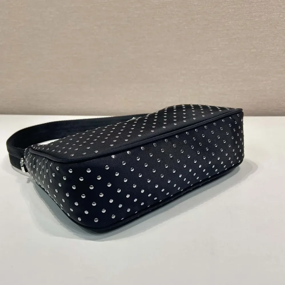 Prada Re-Edition Re-Nylon Mini Bag with Studs for Women Prada Re-Edition Re-Nylon Mini Bag with Studs for Women