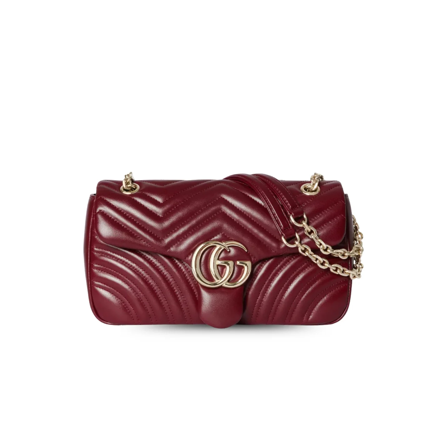 Gucci Marmont Medium Shoulder Bag / Rosso Ancora Red Light Gold Hardware