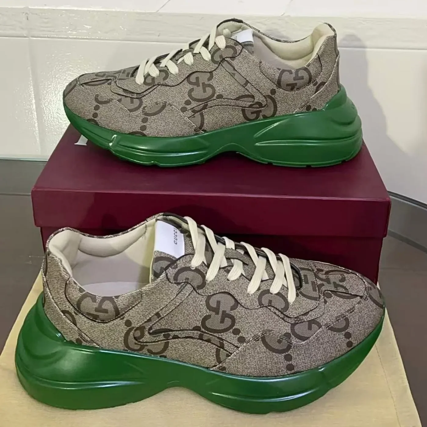 Gucci GG 100 Rhyton Sneaker Green