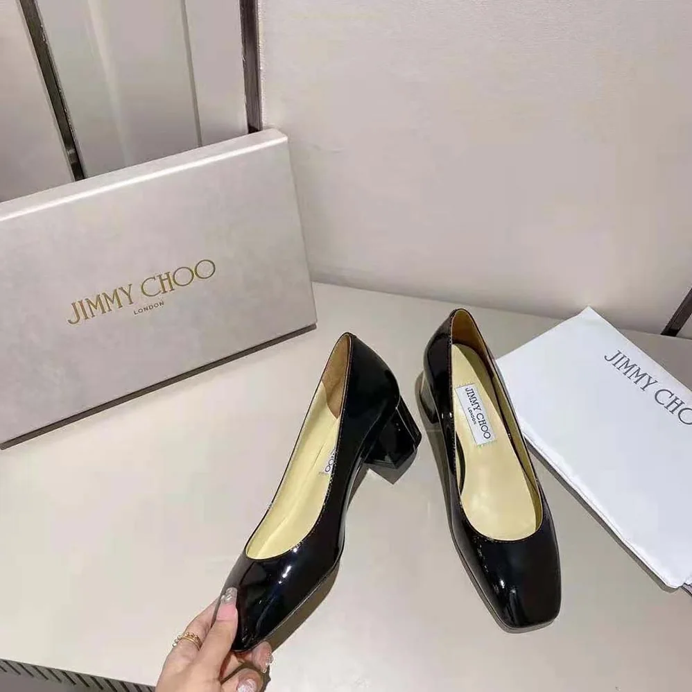 Jimmy Choo Rydea Pump 45 Black Nappa Leather Pumps for Women Jimmy Choo Rydea Pump 45 Black Nappa Leather Pumps for Women