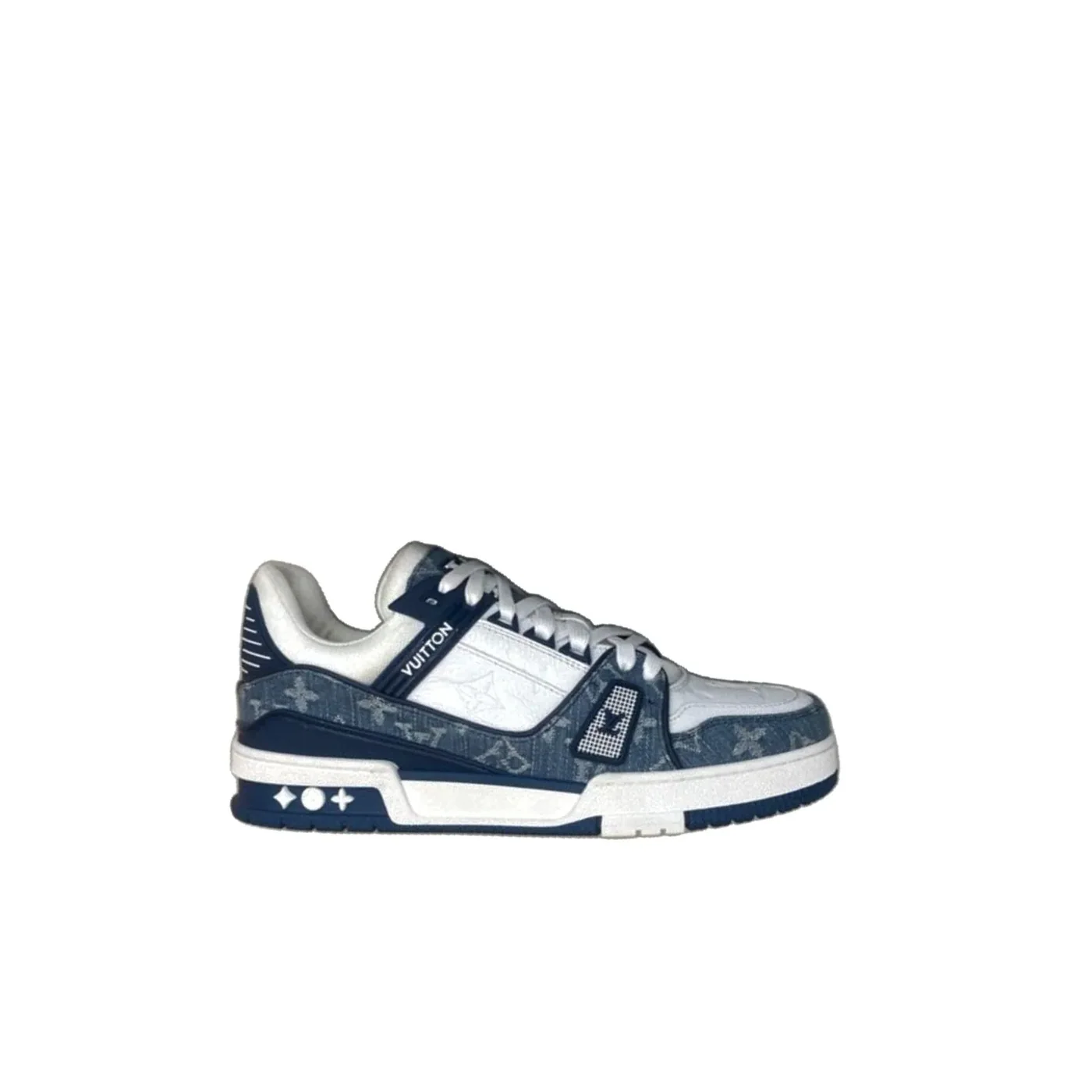 Louis Vuitton Trainer Sneaker Monogram Canvas Blue Virgil Abloh Louis Vuitton Trainer Sneaker Monogram Canvas Blue Virgil Abloh