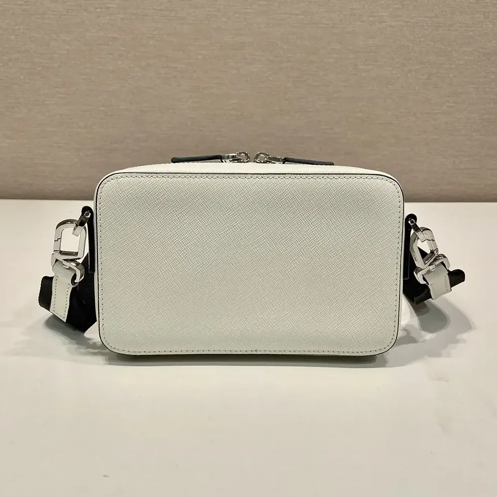 Prada Brique Saffiano Leather Bag for Men in White Prada Brique Saffiano Leather Bag for Men in White