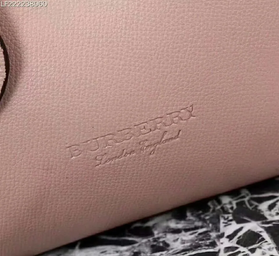 Burberry Embossed Leather Tote for Women in Pink