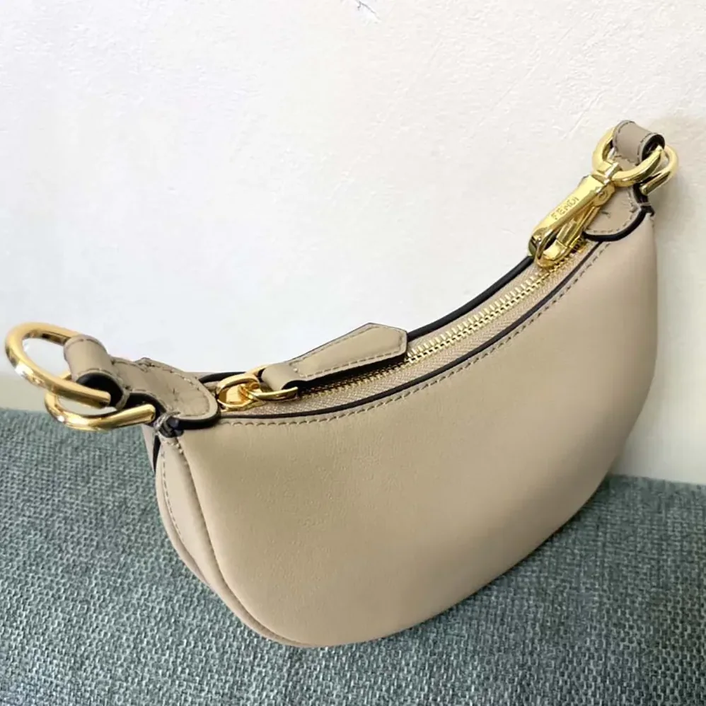 Fendi Nano Fendigraphy Gray Leather Charm for Women Fendi Nano Fendigraphy Gray Leather Charm for Women