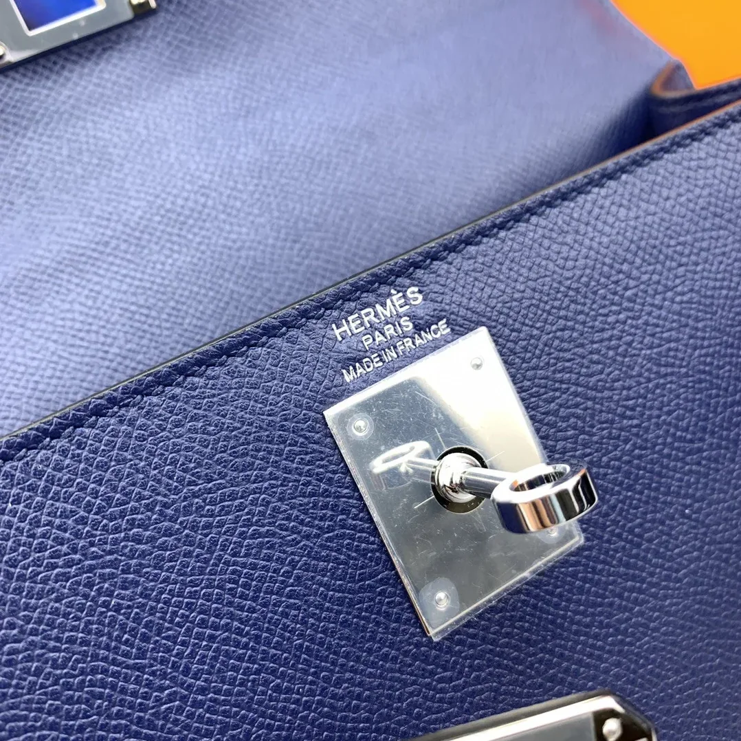 Hermes Kelly 28 Sellier Epsom Blue Bag Hermes Kelly 28 Sellier Epsom Blue Bag
