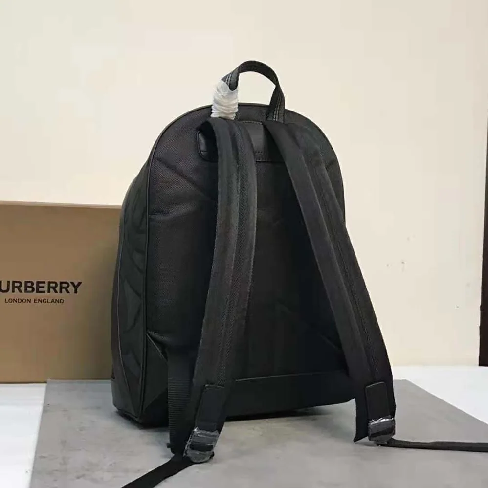Burberry Monogram Jacquard Backpack for Men in Black Burberry Monogram Jacquard Backpack for Men in Black